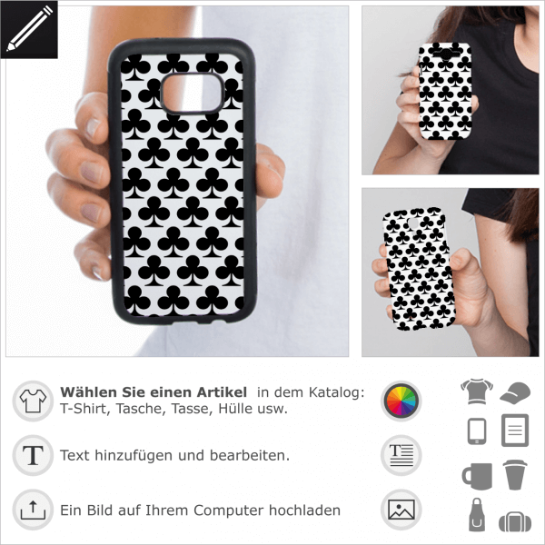 Kreuz Design für personalisierte iPhone Hülle. Gestaltbare iPhone Cases mit Poker Designs.