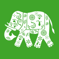 Indien T-Shirt. Selbst gestalte ein Elefanten T-Shirt. Indischer Elefant Design.