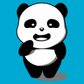 Lustiger Kawaii-Stil Panda zum Anpassen und Drucken online.