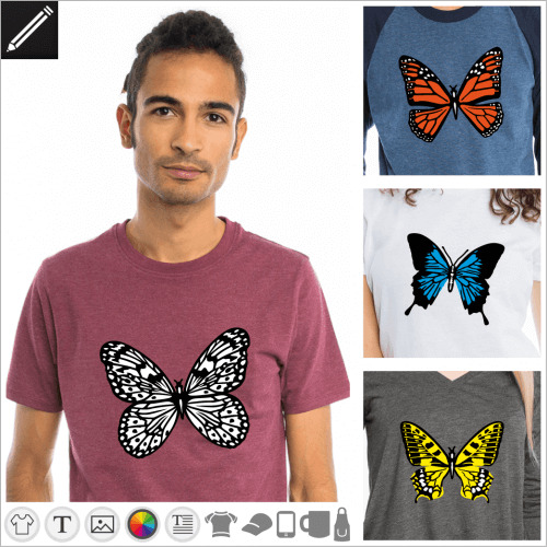 Gestalte dein Schmetterling T-Shirt