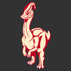 Dinosaurier-T-Shirt, Parasaurolophus mit Entenschnabel, um sich selbst zu personalisieren und online zu drucken.