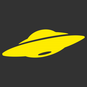Individuell gestaltetes Alien-T-Shirt, einfach stilisiertes Ufo anpassbar. UFO und Alien-Design sollen online gedruckt werden.