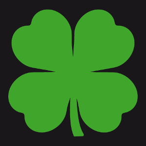 T-Shirt Vierblättriges Kleeblatt, um selbst zu personalisieren. Einfarbiger grüner irischer Klee zum online Drucken.