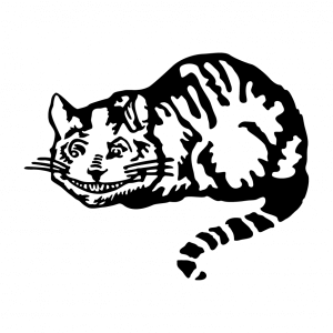 Literatur T-Shirt zu gestalten. Cheshire Katze Designs für T-Shirt Druck.
