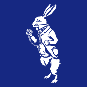 Weißes Kaninchen und Alice Design für T-Shirt Druck