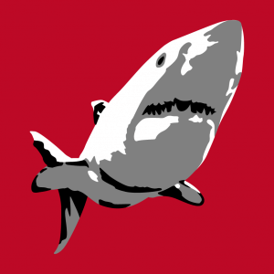 Ozean und Weißer Hai Design