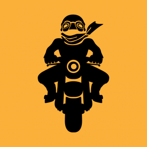 Motorradfahrer Design für T-Shirt Druck