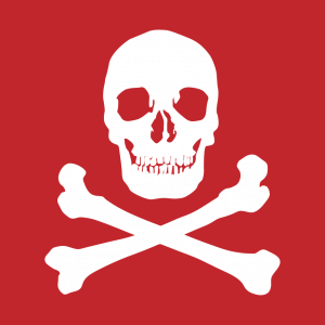 Piratenflagge Design für T-Shirt Druck