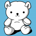 Kawaii Teddybär sitzend, 3 Farben Teddybär