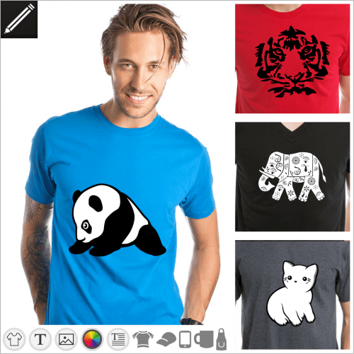Selbst gestalte dein Tiere T-Shirt online