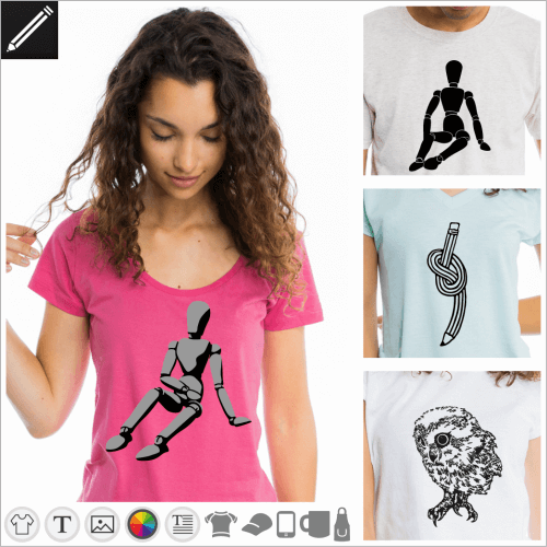 Selbst gestalte dein Zeichnung T-Shirt online