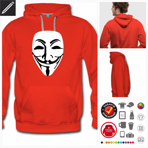 Hacker Sweatshirt für Männer selbst gestalten. Druck ab 1 Stuck