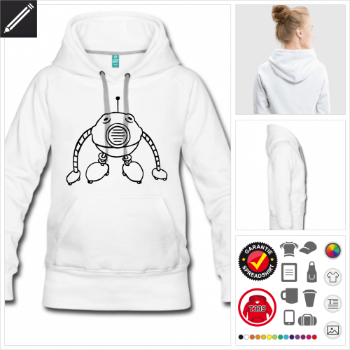 Lustiger Roboter Sweatshirt online Druckerei, höhe Qualität