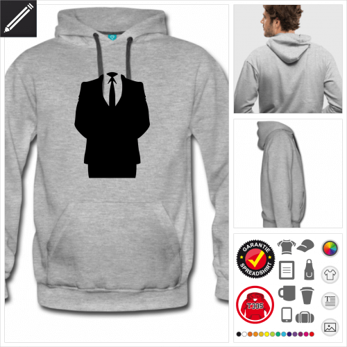 Männer Anonymous Sweatshirt personalisieren