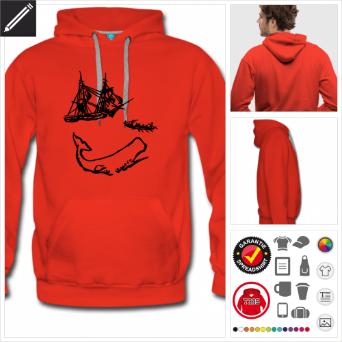 Moby Dick Sweatshirt online zu gestalten