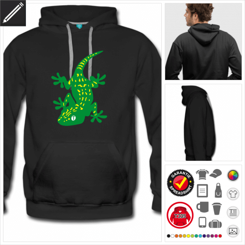 Gecko Sweatshirt für Männer personalisieren