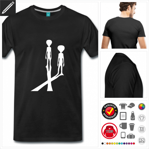 Alien T-Shirt selbst gestalten. Online Druckerei