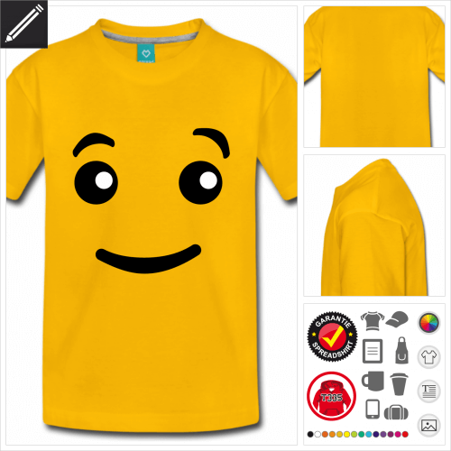 basic Emoji T-Shirt online Druckerei, höhe Qualität