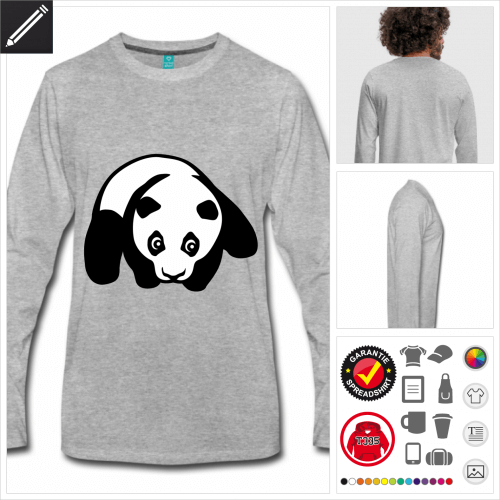 Pandas T-Shirt online Druckerei, höhe Qualität