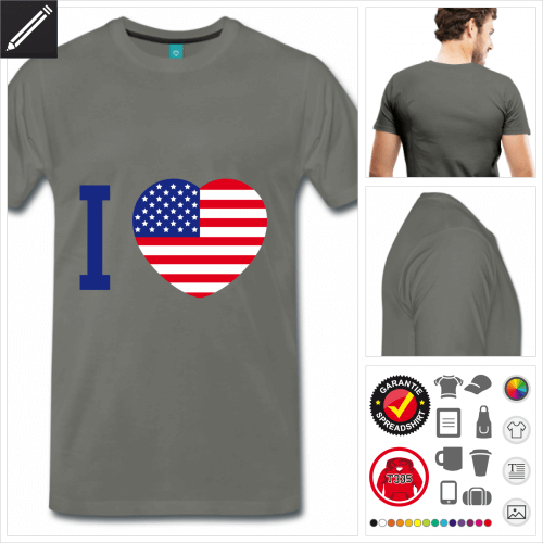 USA T-Shirt selbst gestalten