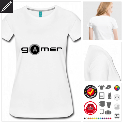 Frauen Gamer T-Shirt zu gestalten