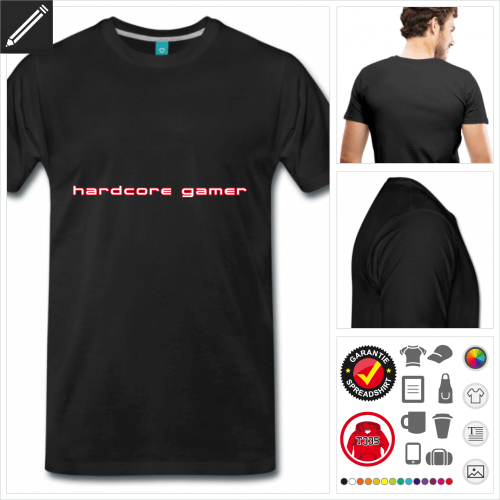 schwarzes Geek T-Shirt zu gestalten