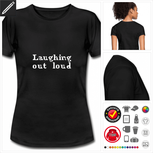 schwarzes Pixels T-Shirt online Druckerei, höhe Qualität
