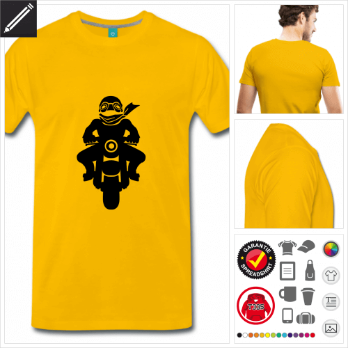 basic Motorradfahrer T-Shirt online zu gestalten