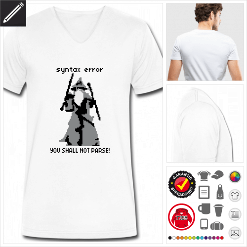 Männer You shall not parse T-Shirt selbst gestalten. Online Druckerei
