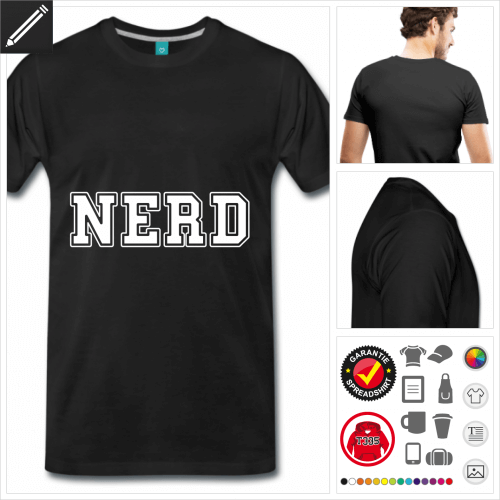 Geek T-Shirt selbst gestalten. Online Druckerei