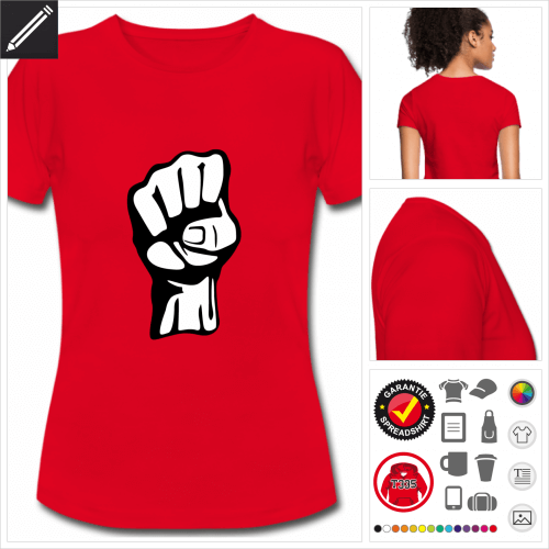 rotes Faust T-Shirt selbst gestalten
