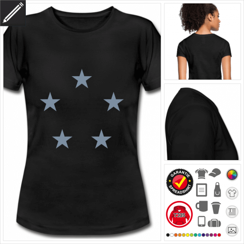 basic Stern T-Shirt selbst gestalten. Online Druckerei