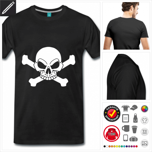 Männer Piratenflage T-Shirt personalisieren