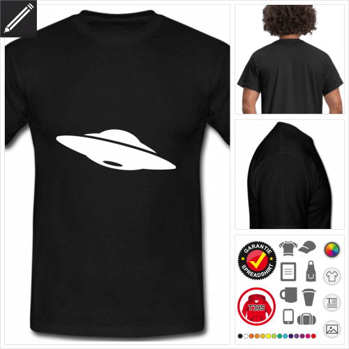 basic Außerirdischer UFO T-Shirt zu gestalten