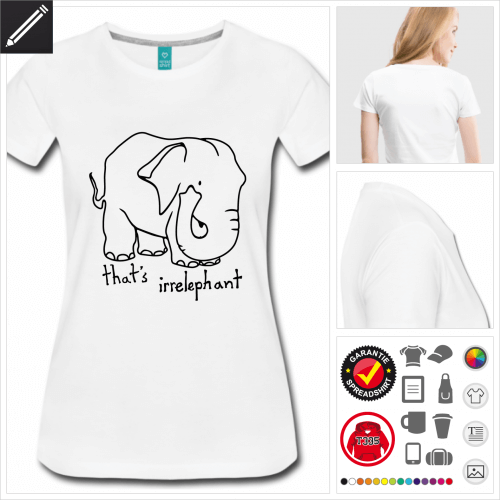 Frauen Elefant T-Shirt personalisieren
