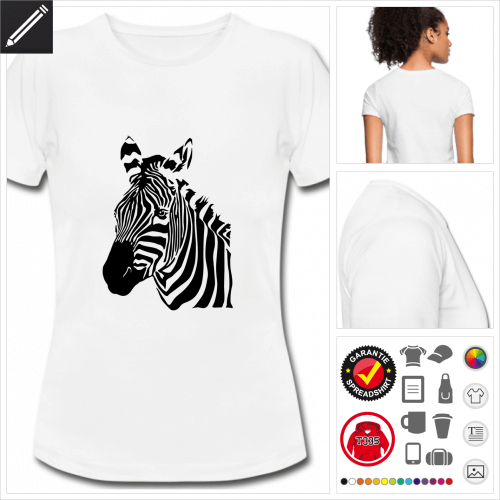 weisses basic Wildtiere T-Shirt online Druckerei, höhe Qualität