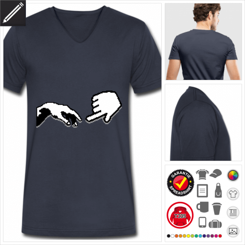 Erschaffung Adams T-Shirt online Druckerei, höhe Qualität