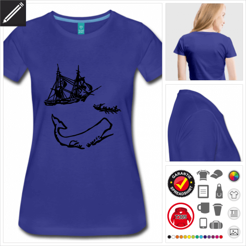 Moby Dick T-Shirt gestalten, Druck ab 1 Stuck