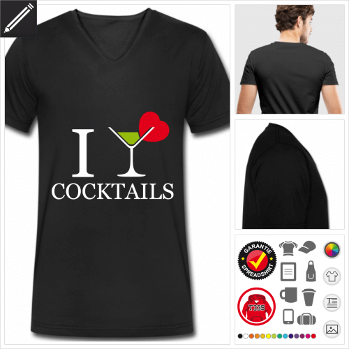 Cocktail T-Shirt für Männer personalisieren