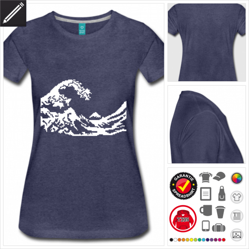 Frauen Hokusai T-Shirt zu gestalten
