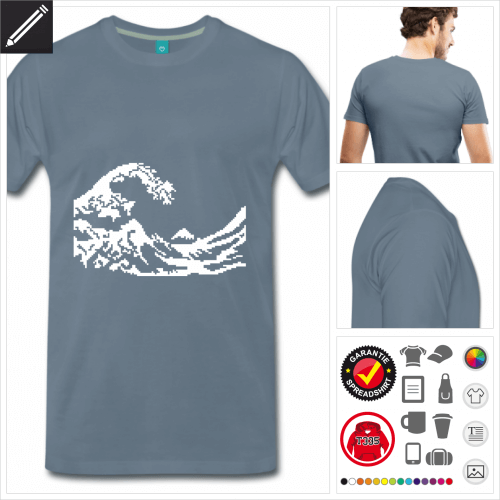 basic Hokusai T-Shirt zu gestalten