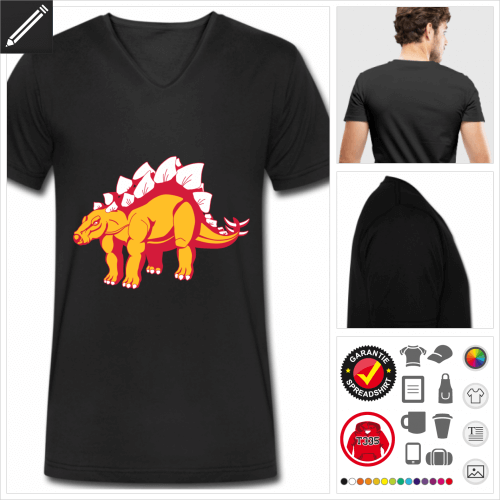 Dinosaurier T-Shirt für Männer selbst gestalten. Online Druckerei