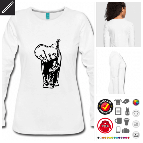 Elefanten T-Shirt online Druckerei, höhe Qualität