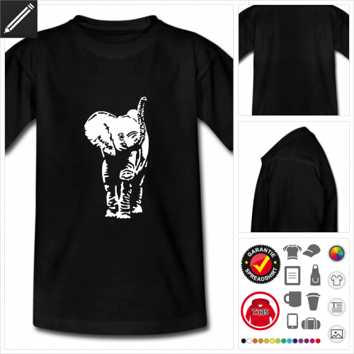Kinder Baby Elefant T-Shirt personalisieren