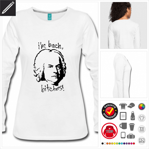 Bach T-Shirt selbst gestalten. Online Druckerei
