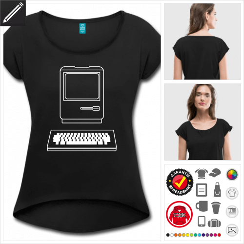 Computer T-Shirt online Druckerei, höhe Qualität