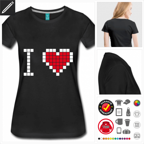 basic Pixel T-Shirt selbst gestalten. Online Druckerei