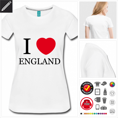 basic England T-Shirt online Druckerei, hhe Qualitt