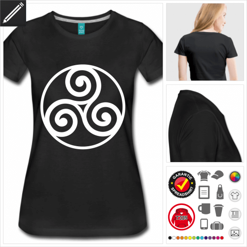 Frauen Keltisches Symbol T-Shirt selbst gestalten
