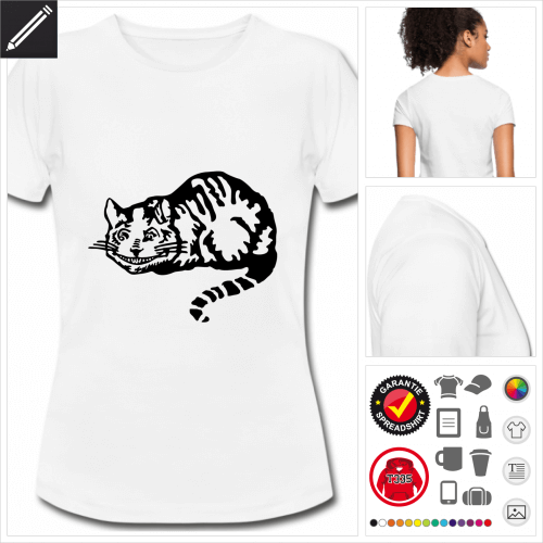 weisses Katzen T-Shirt online gestalten